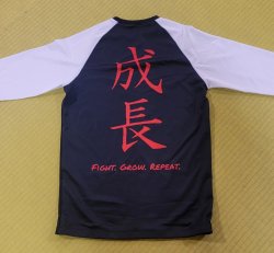Growth Combat Sports Rash Guard - White Sleeve
