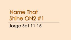 Mambo - On2 Name That Shine #1  - SAT @ 11:15