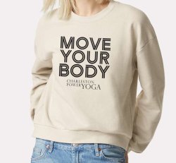 Women's Move Your Body Crewneck - Bone - Large