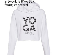 YOGA Cropped Hoodie - White - Small