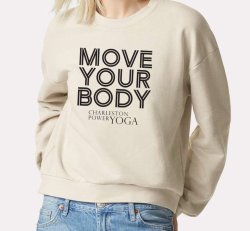 Women's Move Your Body Crewneck - Bone - XL