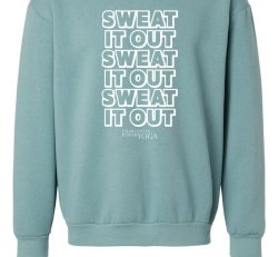 Sweat It Out Crewneck - Sea Blue - Small
