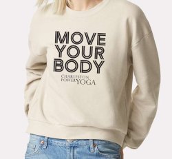 Women's Move Your Body Crewneck - Bone - Small