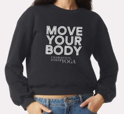 Women's Move Your Body Crewneck - Black - XL