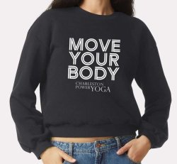 Women's Move Your Body Crewneck - Black - Small