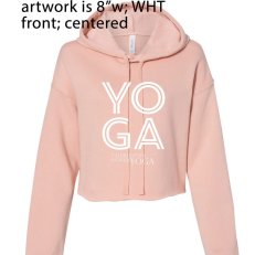 YOGA Cropped Hoodie - Peach - Medium