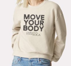 Women's Move Your Body Crewneck - Bone - Medium