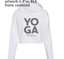 YOGA Cropped Hoodie - White - XL