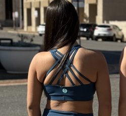 PL- STRAPPY BRA TEAL