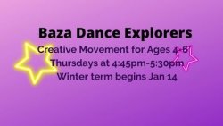 WINTER Thursday KIDS Dance Explorers (ages 4-6)