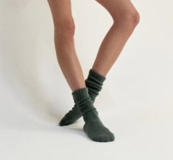 Khaki Scrunch sock