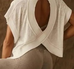 CUT-OUT BACKLESS SWEATSHIRT NO SLEEVE