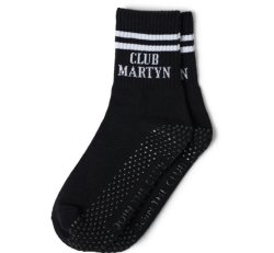 Black "Club Martyn" Crew Sock
