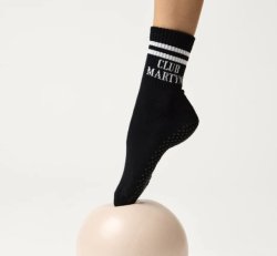Black "Club Martyn" Crew Sock