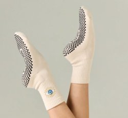 Cream "Evil Eye" Tube Sock