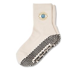 Cream "Evil Eye" Tube Sock