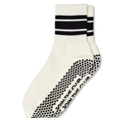 White Crew Sock with Black Stripe