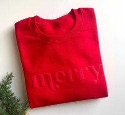 Red Merry Sweatshirt