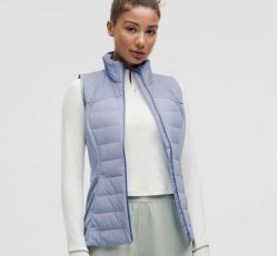 lululemon Down for It All Vest blue willow size 2