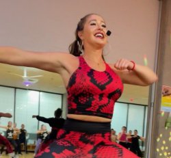 Red Snakeskin Crop Tank