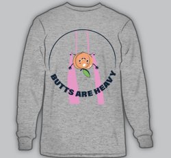 Pre-Order Youth "Butts Are Heavy" Grey Long Sleeve