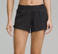 lululemon Hotty Hot High-Rise Short 4" *Lined black size 8