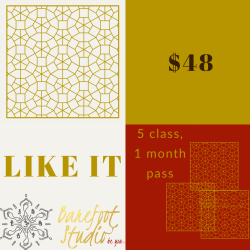 LIKE IT- 5 class 1 month pass