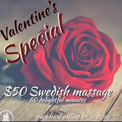 Valentine 60 Minute Swedish Massage