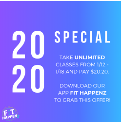 $20.20 Sale - One week of UNLMITED CLASSES!