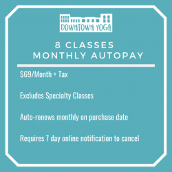 8 Classes Monthly Autopay