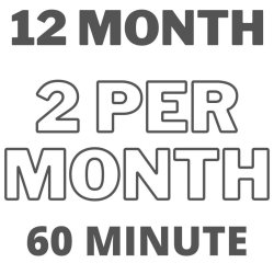 12 MONTH 2 PER MONTH 60-MINUTE