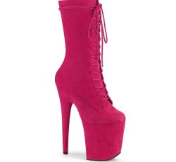 Pleaser FLAMINGO-1050 Hot Pink Faux Suede - Size 10