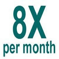 8X/Month: No contract