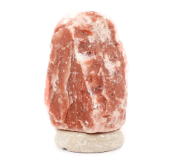 Himalayan Salt Lamp - Red 6-8 lb Himalayan - Tavera Marble Base (Isha)