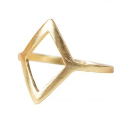 Open Diamond Brass Ring