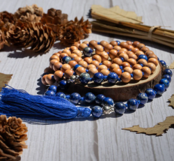 Blue "Sky" Lapis Lazuli Mala Necklace