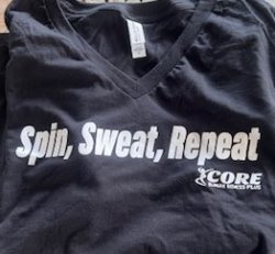 L - Spin, Sweat, Repeat T-Shirt-Black V