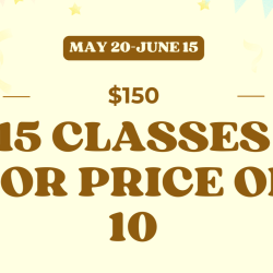 15 for 10 Class Pass