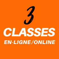 3 cours en ligne - 3 classes online live