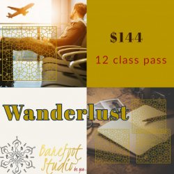WANDERLUST 12 class Pass- good 180 days from date of purchase