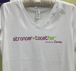 Stronger Together V-neck, white