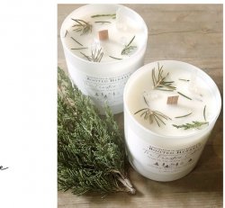 Rooted Herbals - Essential Oil & Crystals Candle / Frosted Cottage