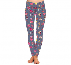 Ladies Leggings - Grey Tattoo Flash