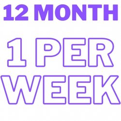 12 MONTHS - 1 PER WEEK