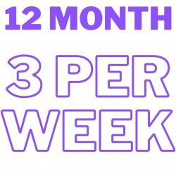 12 MONTHS - 3 PER WEEK