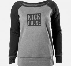 Stacked Logo Sweatshirt Deep Heather & Black - Large