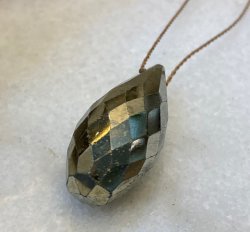 Pyrite on string - Handmade by local Austin Artist