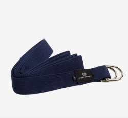 Cotton D-Ring 8 ft. Yoga Strap -- Navy