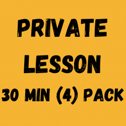 30 minute Private lesson (4) pack