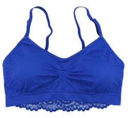 Lace Back Scoopneck Bra - One Size - Fits 32A-34C - Style 9015
